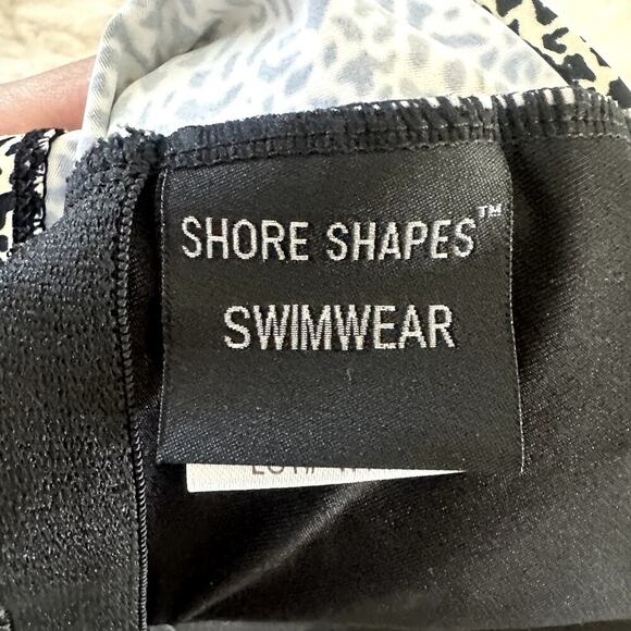 Shore Shapes 12 Tankini One Piece Swimsuit Black White Tummy Control - Picture 4 of 7